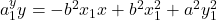 a^y_1y=-b^2x_1x+b^2x_1^2+a^2y_1^2