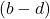 (b - d)