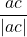 \dfrac{ac}{|ac|}