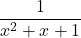 \dfrac{1}{x^2+x+1}