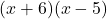 (x+6)(x-5)