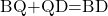 \text{BQ+QD=BD}