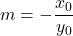 m=-\dfrac{x_0}{y_0}