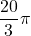 \dfrac{20}{3}\pi