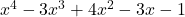 x^4-3x^3+4x^2-3x-1