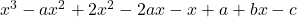 x^3-ax^2+2x^2-2ax-x+a+bx-c