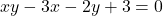 xy-3x-2y+3=0