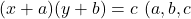 (x+a)(y+b)=c\ (a,b,c