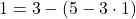 1=3-(5-3\cdot1)