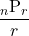 \dfrac{{}_n \mathrm{P}_r}{r}