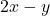 Rendered by QuickLaTeX.com 2x-y