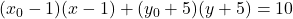 (x_0-1)(x-1)+(y_0+5)(y+5)=10