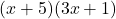 (x+5)(3x+1)