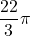 \dfrac{22}{3}\pi