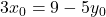 3x_0=9-5y_0