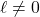 \ell\neq0
