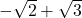 Rendered by QuickLaTeX.com -\sqrt2+\sqrt3