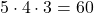 5\cdot4\cdot3=60