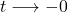 t\longrightarrow-0
