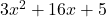 3x^2+16x+5