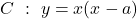 C\ :\ y=x(x-a)