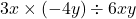 3x\times(-4y)\div6xy