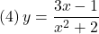 (4)\, y=\dfrac{3x-1}{x^2+2}