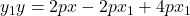 y_1y=2px-2px_1+4px_1