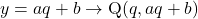 y=aq+b\to \text{Q}(q,aq+b)