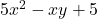 5x^2-xy+5