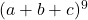 (a+b+c)^9