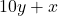 10y+x