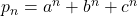 p_n=a^n+b^n+c^n