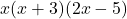 x(x+3)(2x-5)