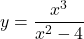 y=\dfrac{x^3}{x^2-4}