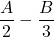 \dfrac{A}{2}-\dfrac{B}{3}