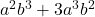 a^2b^3+3a^3b^2