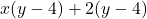 x(y-4)+2(y-4)