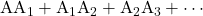 \text{AA}_1+\text{A}_1\text{A}_2+\text{A}_2\text{A}_3+\cdots