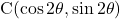 \text{C}(\cos2\theta, \sin2\theta)