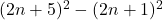 (2n+5)^2-(2n+1)^2