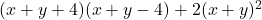 (x+y+4)(x+y-4)+2(x+y)^2