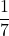 \dfrac{1}{7}