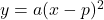 y=a(x-p)^2