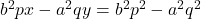 b^2px-a^2qy=b^2p^2-a^2q^2