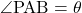 \angle{\text{PAB}}=\theta