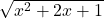 \sqrt{x^2+2x+1}