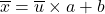 \overline{x}=\overline{u}\times a+b