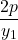 \dfrac{2p}{y_1}