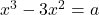 x^3-3x^2=a